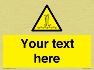 Custom warning artificial waterfall